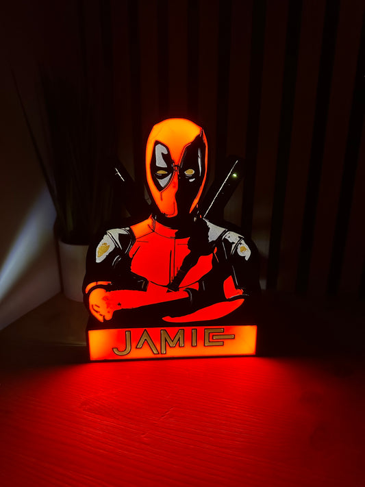 Personalised Deadpool Lightbox