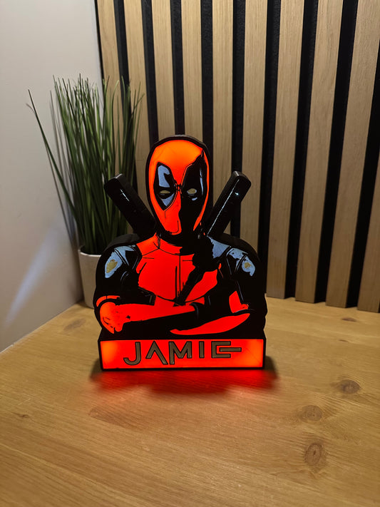 Personalised Deadpool Lightbox