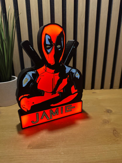 Personalised Deadpool Lightbox