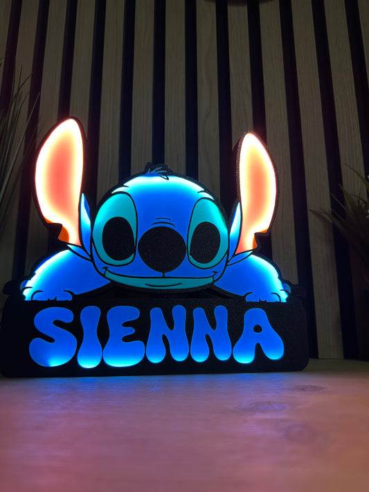 Personalised Stitch LED Lightbox Design