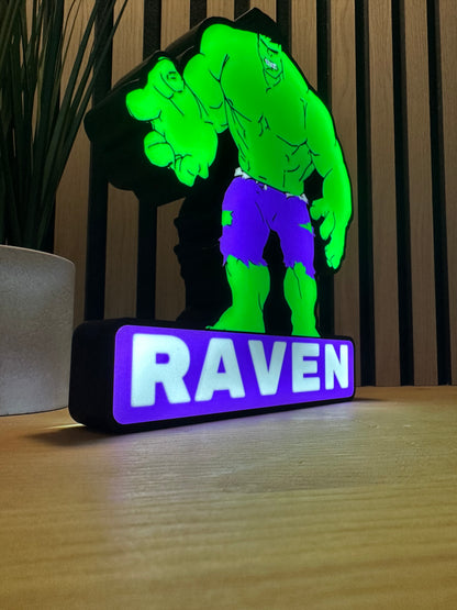 Personalised Hulk Lightbox LED