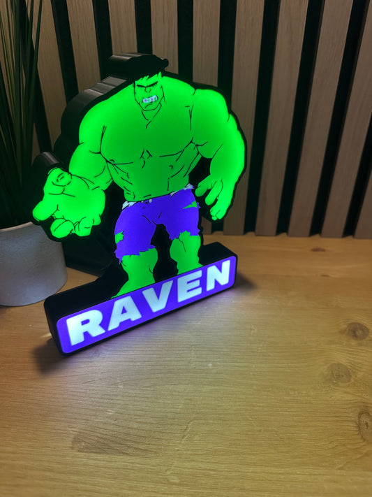 Personalised Hulk Lightbox LED