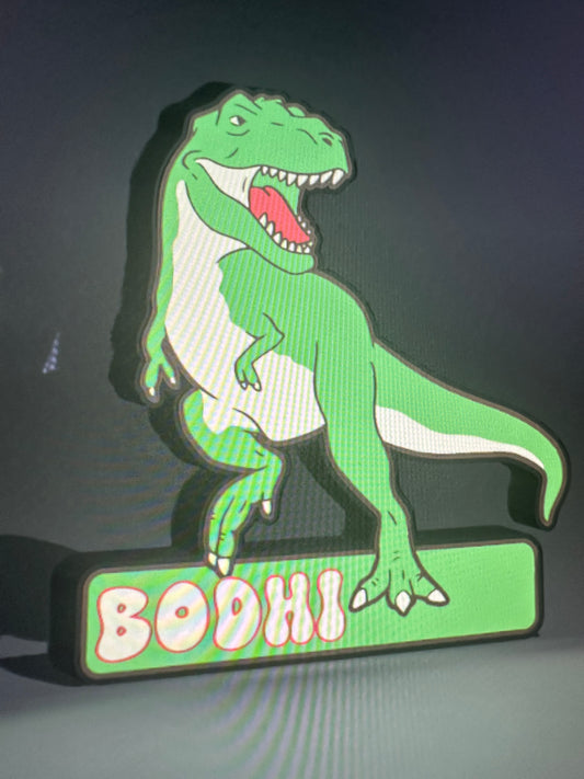 Personalised T-Rex Dinosaur Lightbox