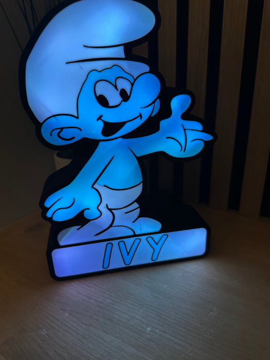 Personalised Smurf Lightbox
