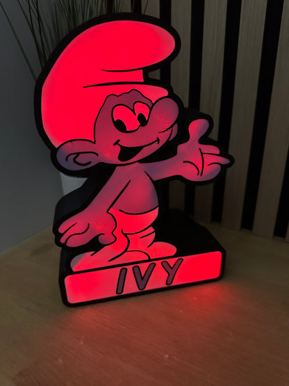Personalised Smurf Lightbox