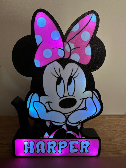 Personalised Mini Mouse Lightbox
