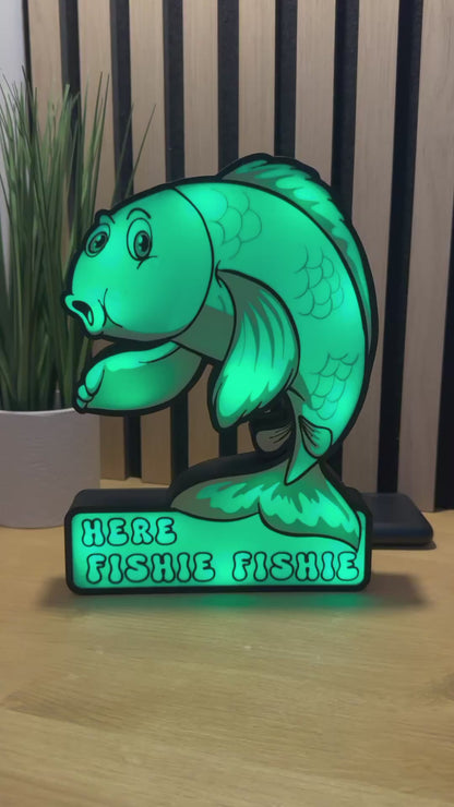 Personalised Fishing Carp Lightbox LED